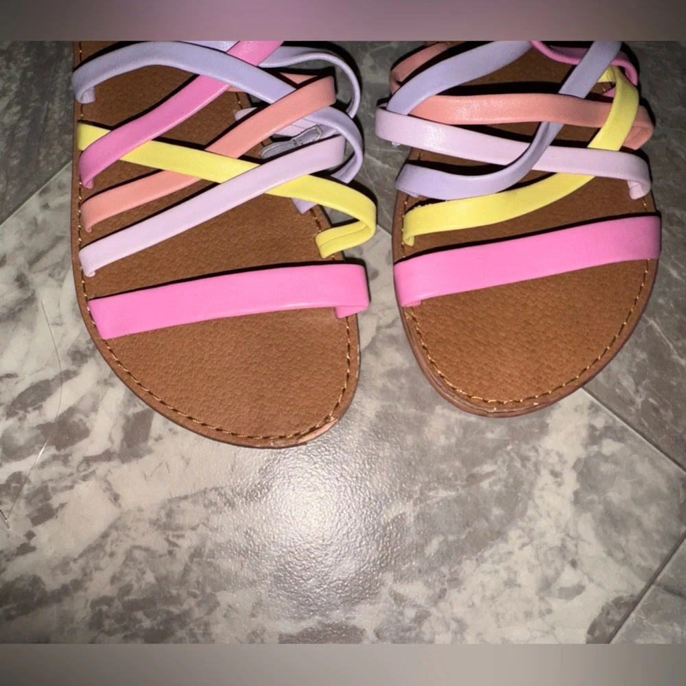 The Children’s Place Girls Rainbow Strappy Gladiator Sandals Size 1